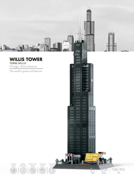 MOC arquitectura de fama mundial Edificio casa de ópera bloques de construcción Villa Savoye puente torre juguete niños cumpleaños regalo de Navidad