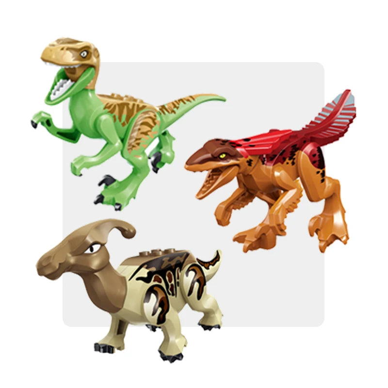 Velociraptor Triceratops Indominus t-rex modelo Jurassic World dinosaurios niños niño ensamblar bloques de construcción juguetes educativos