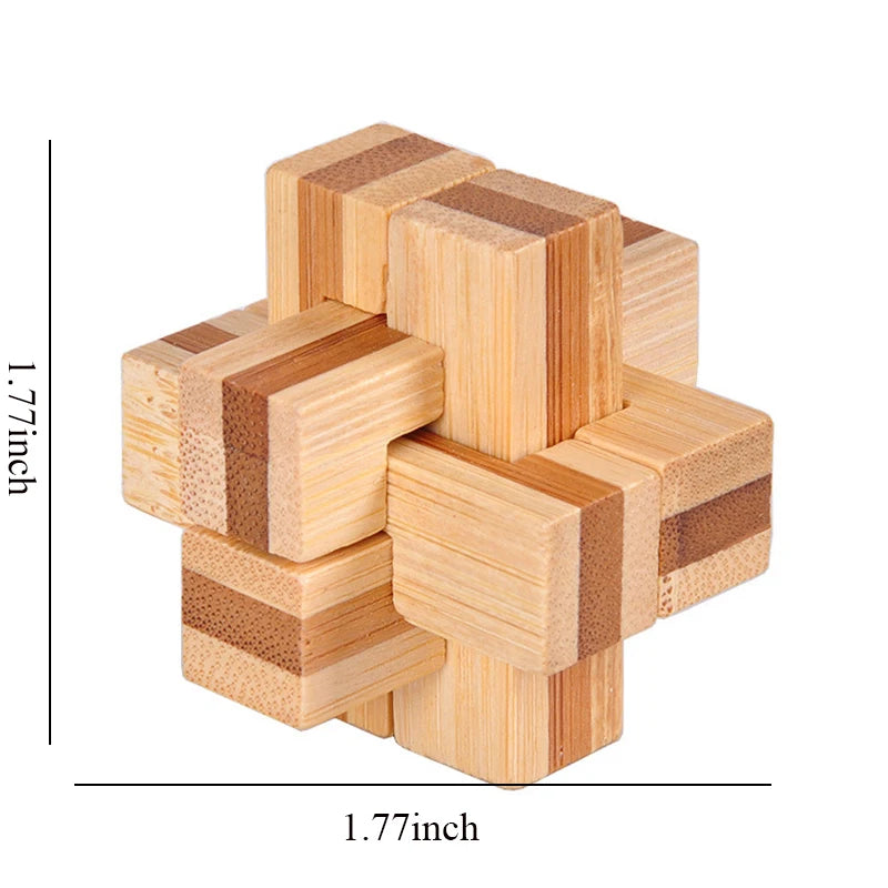 Kong Ming Lock de madera Lu Ban Lock IQ rompecabezas juguete educativo para niños Montessori rompecabezas 3D juego desbloquear juguetes para adultos