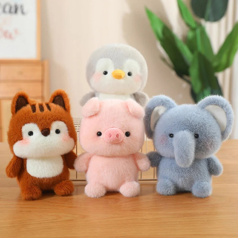Bonitos animales sentados, Panda rojo, zorro, perezoso, gato, muñecos de peluche suaves, capibara de peluche, cerdo, juguetes para bebés, regalos para niños
