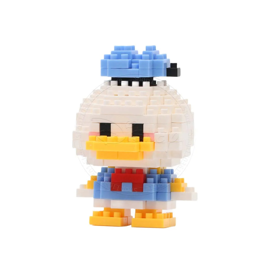 Stitch Disney princesa Elsa LinaBell bloques de construcción Mickey Mouse pato Mini figuras de acción bloques montar juguetes ladrillo niños regalos