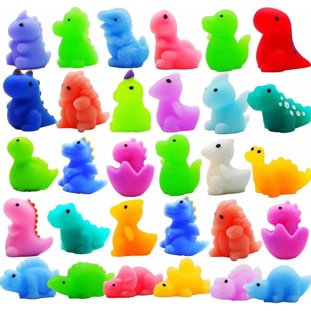 12/36 Uds Mochi juguetes blandos Kawaii recuerdos de fiesta Mini juguetes Fidget dinosaurio Animal alivio del estrés Squishies para el premio en el aula Gif