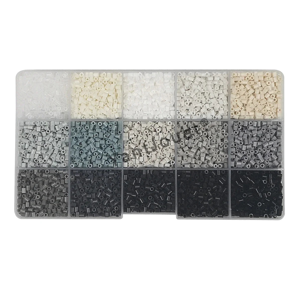 Yantjouet-Juego de Mini cuentas de 15 colores y 2,6mm, 650 Uds., rompecabezas de cuentas Hama, juguete para regalo para niños, cuentas de hierro DIY para chico, regalo