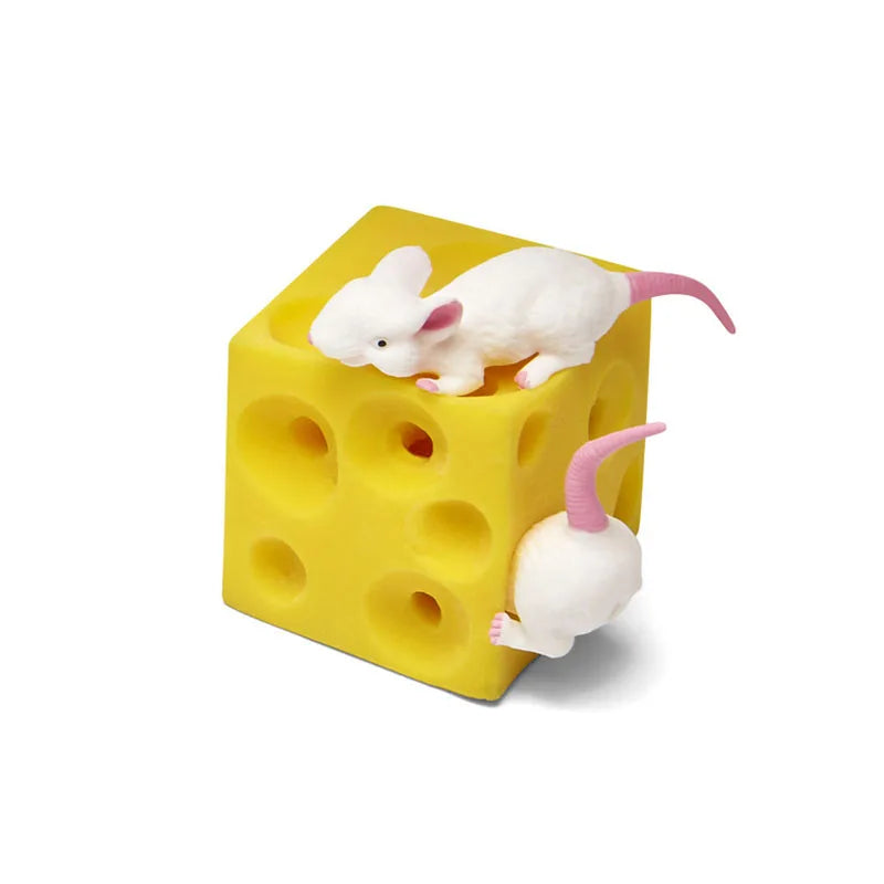 6/3 Uds. Ratón queso apretar juguete para aliviar el estrés TDAH autismo juguetes sensoriales para niños obsequios de Halloween favores de fiesta