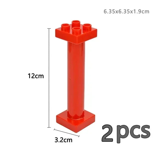 Placa base Duploes de gran tamaño, placas de montaje de ladrillos de 16x16 puntos, partículas grandes, figuras clásicas de animales, bloques de construcción, juguetes para niños