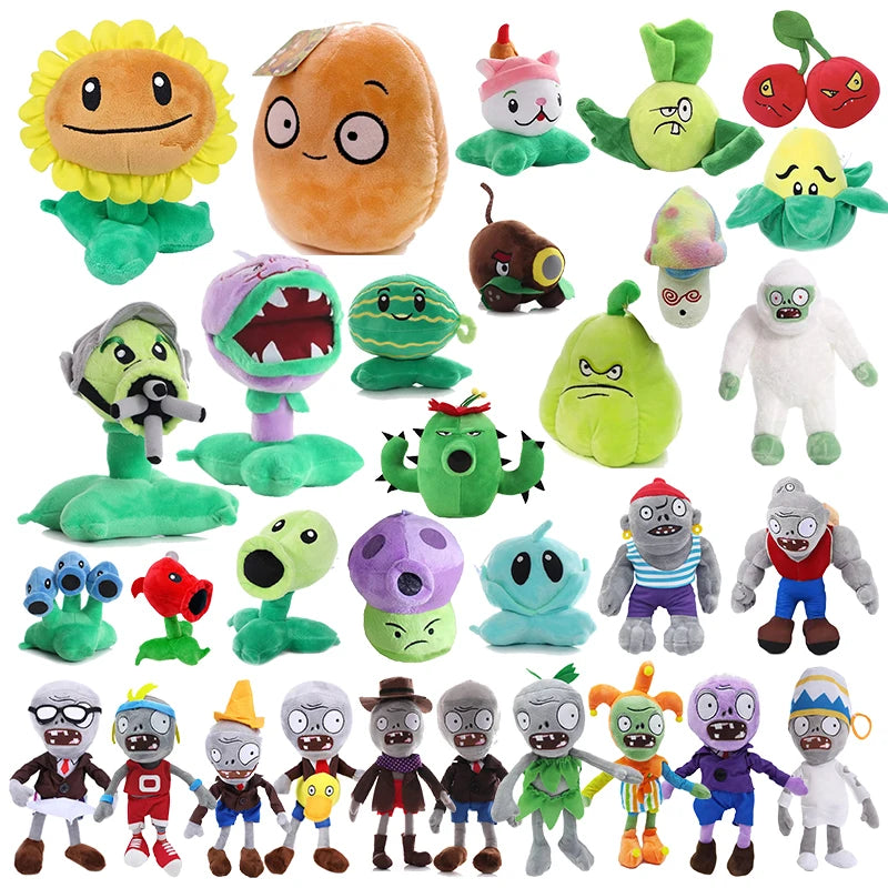 Plantas Vs Zombies juguetes de peluche girasol WallNut Peashooter cereza bomba patata Mine Chomper muñecos de peluche regalos de cumpleaños para niños