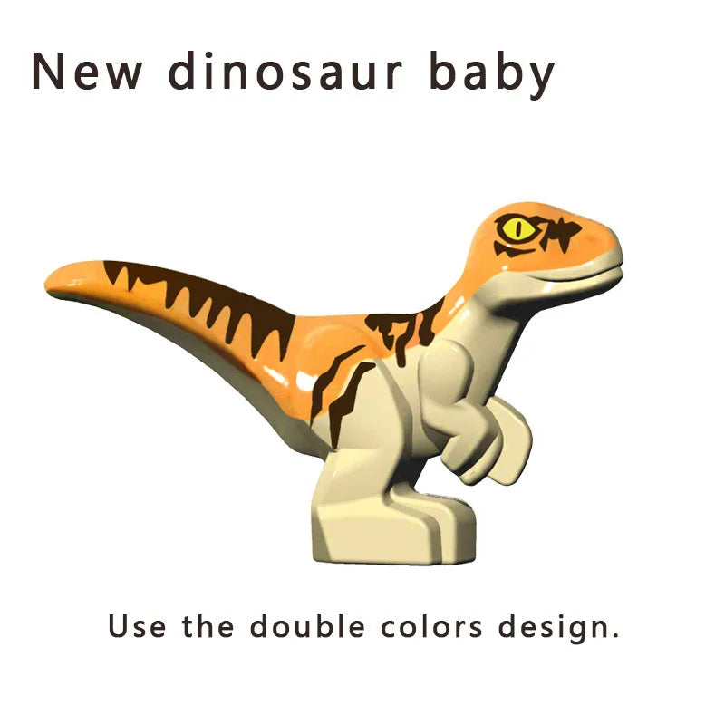 Nido de dinosaurio Jurásico para bebé, colección de juguetes de bloques de construcción, regalo de recuerdo, cumpleaños, Jurassic Rex Raptor