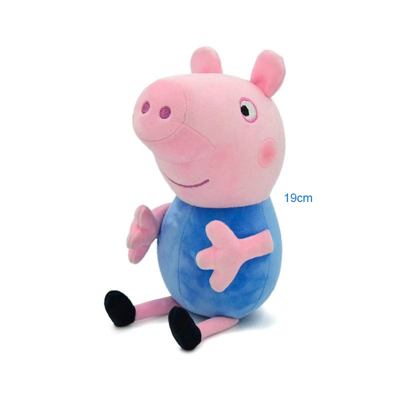 19cm Original Peppa Pig juguetes de peluche George Eddie Bear Mr dinosaurio figura de Anime juguetes de peluche niños juguete de regalo de Navidad