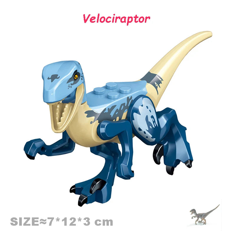Velociraptor Triceratops Indominus t-rex modelo Jurassic World dinosaurios niños niño ensamblar bloques de construcción juguetes educativos