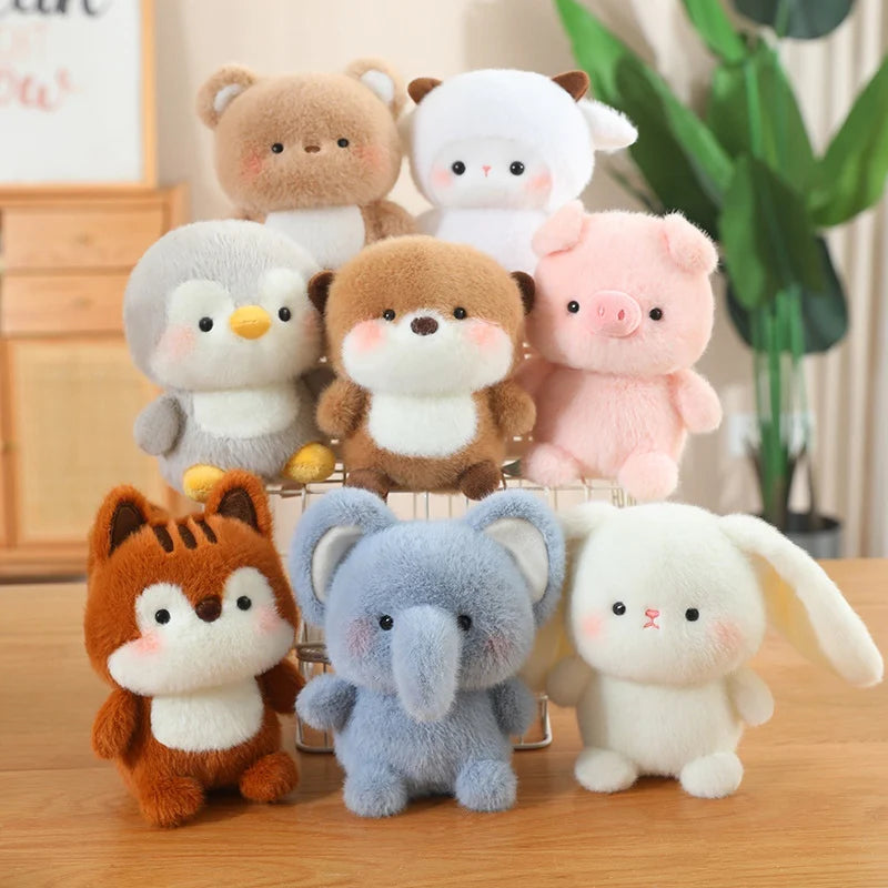 Bonitos animales sentados, Panda rojo, zorro, perezoso, gato, muñecos de peluche suaves, capibara de peluche, cerdo, juguetes para bebés, regalos para niños