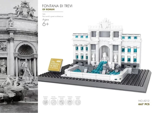 MOC arquitectura de fama mundial Edificio casa de ópera bloques de construcción Villa Savoye puente torre juguete niños cumpleaños regalo de Navidad