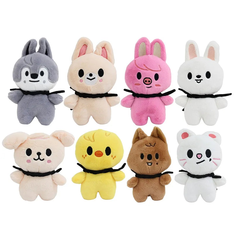 LLavero de peluche skzoo de 70 estilos, llavero Kawaii Skzoo, muñeco de peluche de dibujos animados, juguetes Kawaii, decoración de habitación, regalo para niños