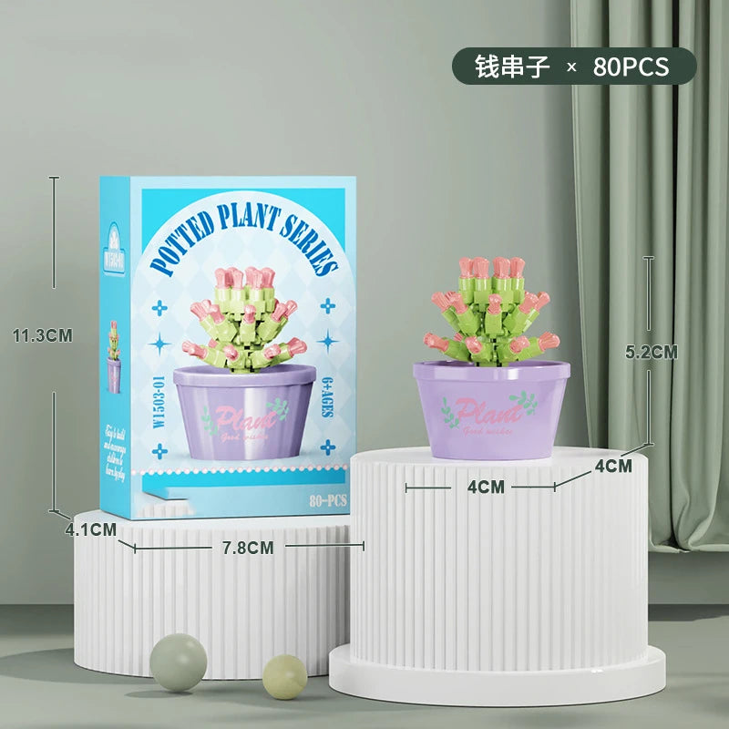 Ramo de flores Mini Diy juguetes de bloques de construcción para niños bloques para adultos Constructor Micro ladrillos conjunto de construcción regalo