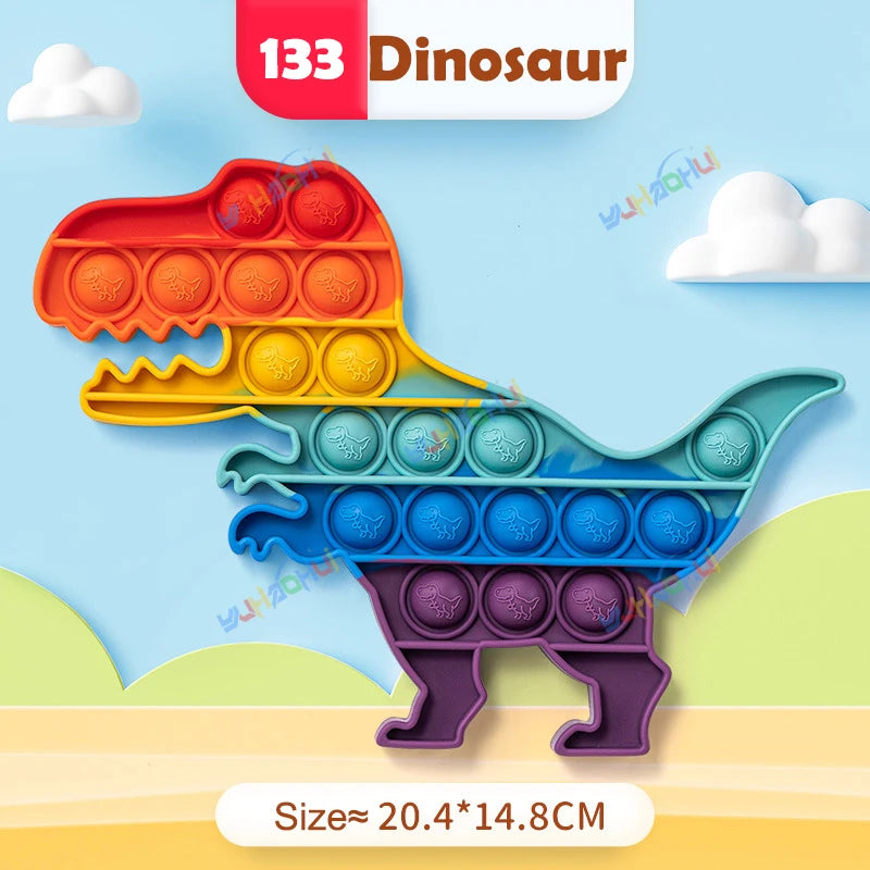 Arco Iris Pop Push Bubblle Fidget juguetes antiestrés para niños adultos juguetes sensoriales de necesidades especiales juguetes interactivos para niños