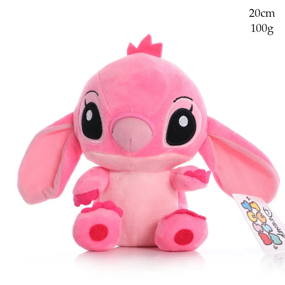 Muñecos de peluche de punto azul y rosa de dibujos animados de Disney, juguetes de Anime Lilo y Stitch de 20CM, juguetes de peluche Stich, regalos de navidad para niños