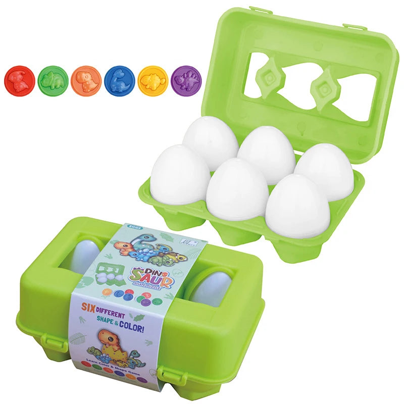 Juguete de huevos inteligentes Montessori para bebés, juegos de rompecabezas a juego, clasificador de formas, juguetes educativos de aprendizaje para niños de 2 a 3 años, regalo de Pascua