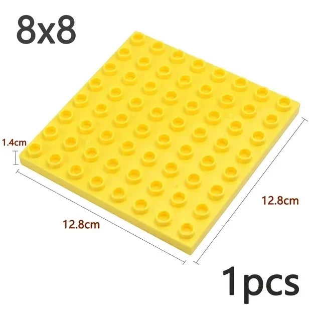 Placa base Duploes de gran tamaño, placas de montaje de ladrillos de 16x16 puntos, partículas grandes, figuras clásicas de animales, bloques de construcción, juguetes para niños