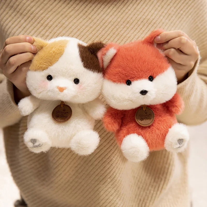 Bonitos animales sentados, Panda rojo, zorro, perezoso, gato, muñecos de peluche suaves, capibara de peluche, cerdo, juguetes para bebés, regalos para niños