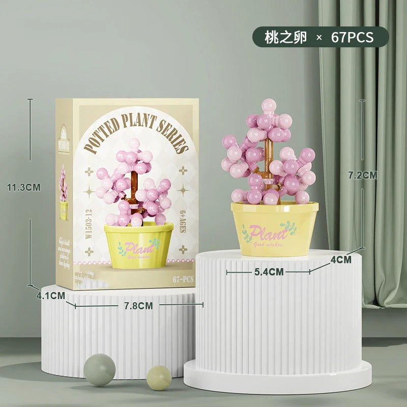 Ramo de flores Mini Diy juguetes de bloques de construcción para niños bloques para adultos Constructor Micro ladrillos conjunto de construcción regalo