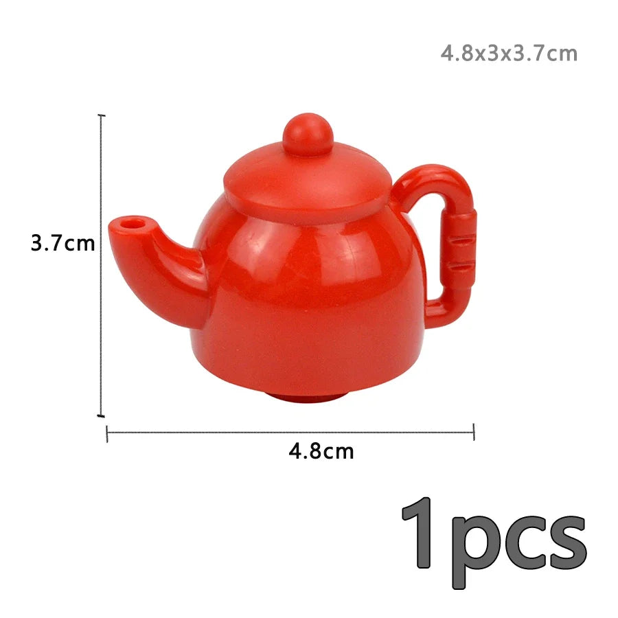 Duploes-figuras de partículas grandes, juguetes de ladrillo, bloques de construcción de gran tamaño, muebles de ciudad, escritorio, silla, cama, sofá, baño, cocina, casa