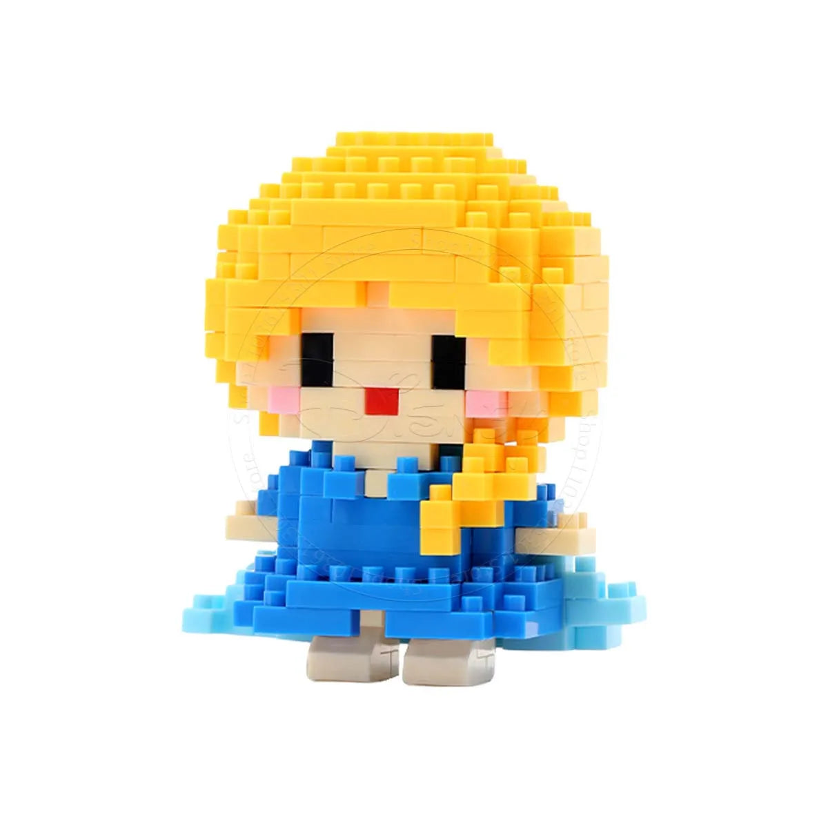 Stitch Disney princesa Elsa LinaBell bloques de construcción Mickey Mouse pato Mini figuras de acción bloques montar juguetes ladrillo niños regalos
