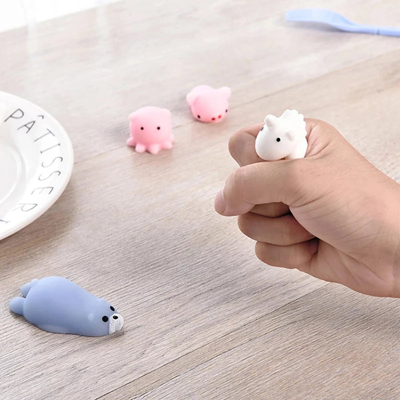 Mochi-juguete blando con animales bonitos para niños, juguetes antiestrés para apretar, regalo divertido, recuerdos de fiesta de cumpleaños, premios en el aula