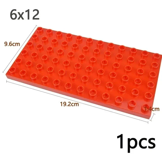 Placa base Duploes de gran tamaño, placas de montaje de ladrillos de 16x16 puntos, partículas grandes, figuras clásicas de animales, bloques de construcción, juguetes para niños