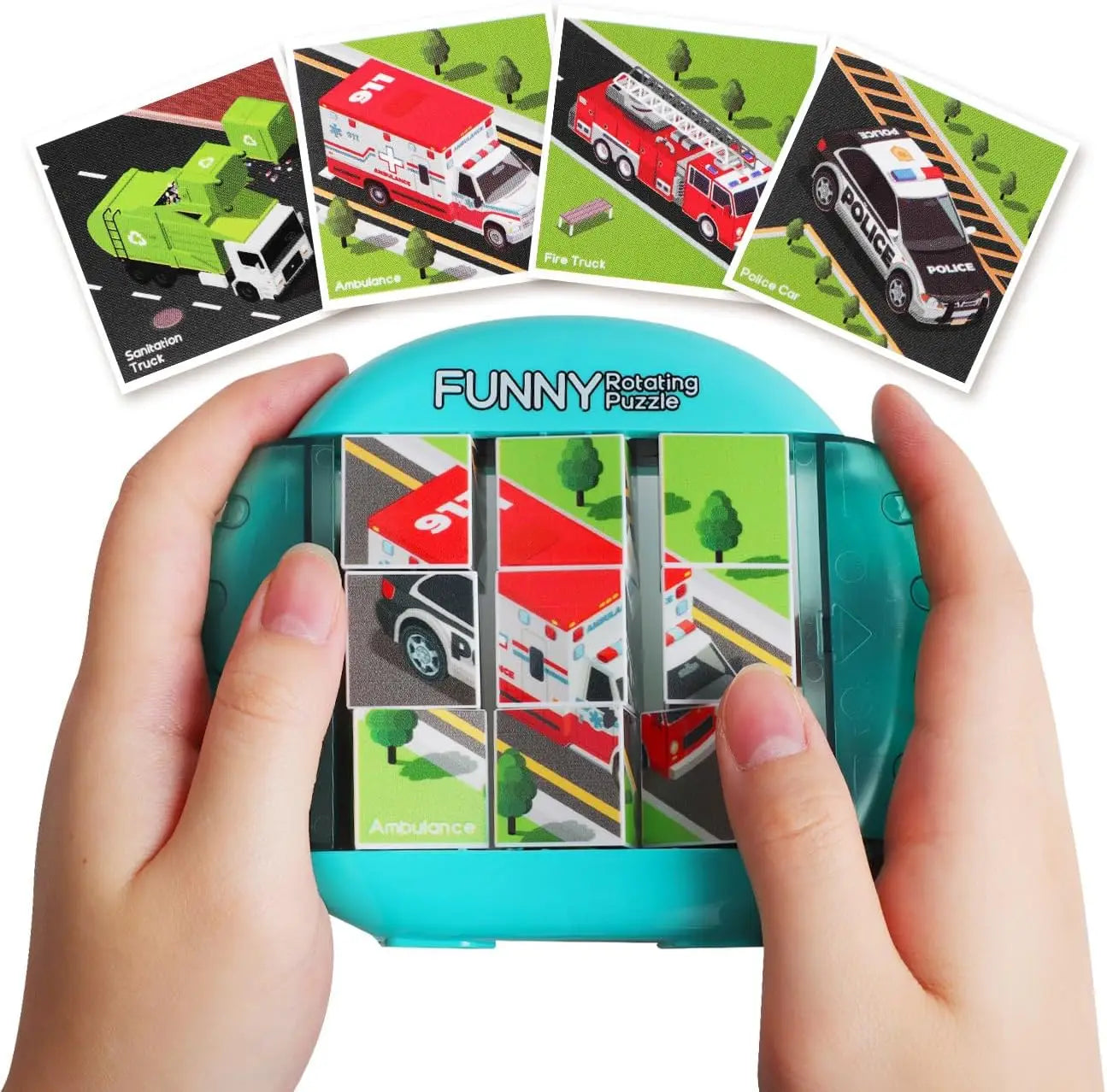Rompecabezas giratorio 4 en 1 para niños Fidget Toys 3 4 5 6 7 8 años 4 rompecabezas en 1 habilidades motoras finas, regalo para niños y niñas mayores de 3 años