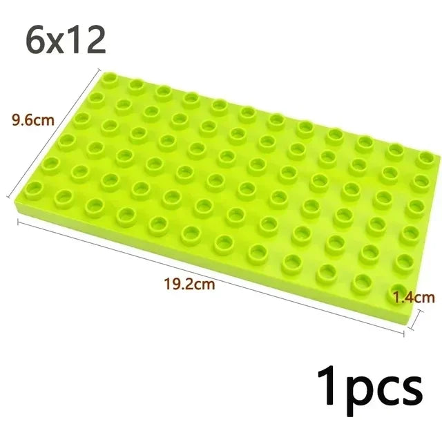 Placa base Duploes de gran tamaño, placas de montaje de ladrillos de 16x16 puntos, partículas grandes, figuras clásicas de animales, bloques de construcción, juguetes para niños