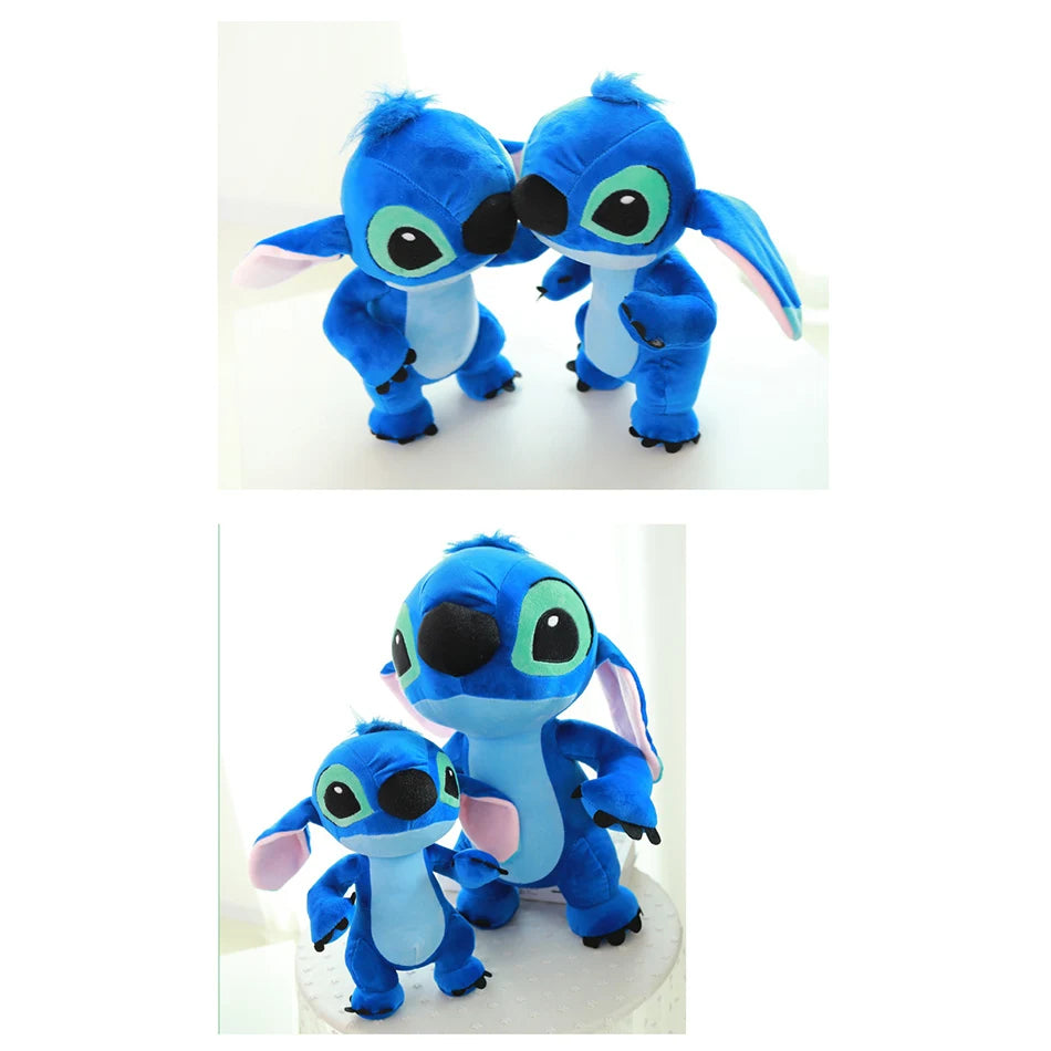 Muñecos de peluche de punto azul y rosa de dibujos animados de Disney, juguetes de Anime Lilo y Stitch de 20CM, juguetes de peluche Stich, regalos de navidad para niños