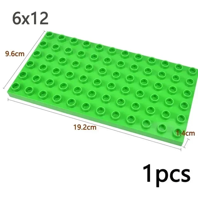 Placa base Duploes de gran tamaño, placas de montaje de ladrillos de 16x16 puntos, partículas grandes, figuras clásicas de animales, bloques de construcción, juguetes para niños