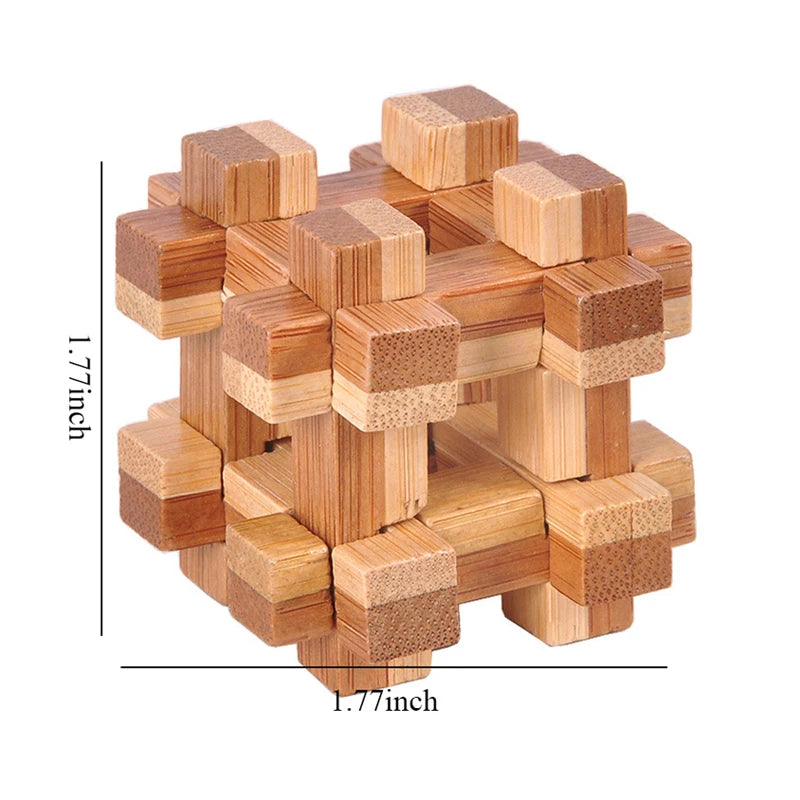 Kong Ming Lock de madera Lu Ban Lock IQ rompecabezas juguete educativo para niños Montessori rompecabezas 3D juego desbloquear juguetes para adultos