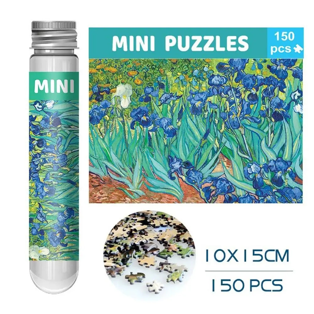 Rompecabezas de pintura al óleo para adultos y niños, Mini tubo de ensayo, regalos, juguetes educativos familiares, 150 piezas por juego