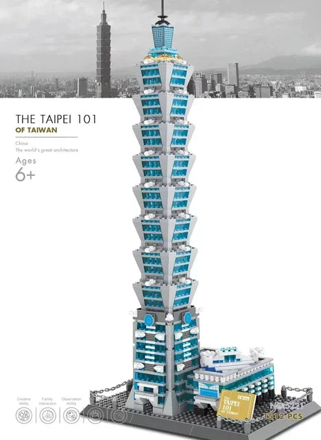 MOC arquitectura de fama mundial Edificio casa de ópera bloques de construcción Villa Savoye puente torre juguete niños cumpleaños regalo de Navidad