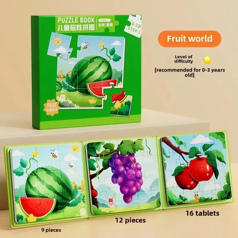 Rompecabezas magnético para niños de 3 a 6 años, juguetes educativos para bebés, juguetes educativos para edades tempranas DIY