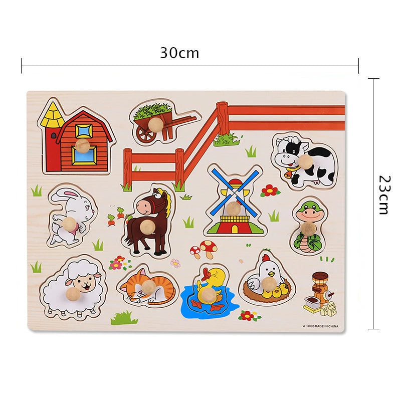 Rompecabezas Montessori de formas múltiples, rompecabezas de madera, juguete, tablero de agarre geométrico, clasificador de colores de formas educativas para bebés y niños de 1 2 3 Y