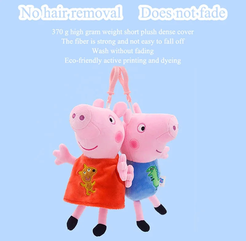 19cm Original Peppa Pig juguetes de peluche George Eddie Bear Mr dinosaurio figura de Anime juguetes de peluche niños juguete de regalo de Navidad