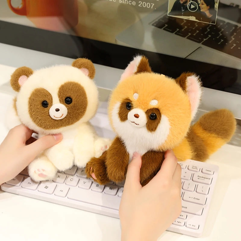 Bonitos animales sentados, Panda rojo, zorro, perezoso, gato, muñecos de peluche suaves, capibara de peluche, cerdo, juguetes para bebés, regalos para niños