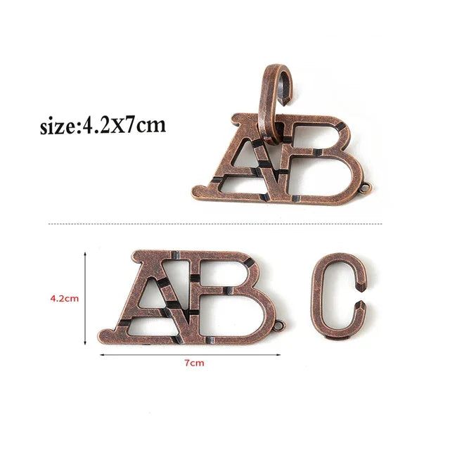 Rompecabezas de Metal IQ clásico para niños y adultos, rompecabezas mágico desconcertante, juego de rompecabezas con cordón, desbloqueo, juguete novedoso, 1 ud.