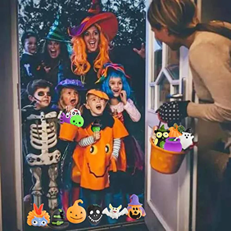 10/50 Uds. Squishies de Halloween Mochi juguetes sensoriales empuje suave alivio del estrés juguetes para apretar para niños regalos de Halloween bolsa de regalos relleno