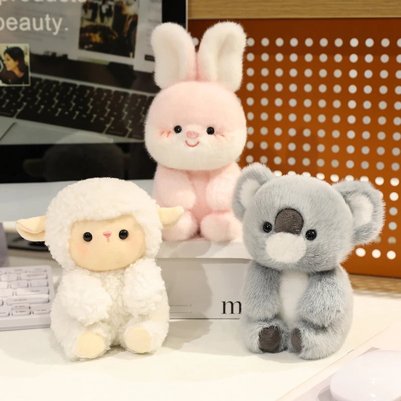 Bonitos animales sentados, Panda rojo, zorro, perezoso, gato, muñecos de peluche suaves, capibara de peluche, cerdo, juguetes para bebés, regalos para niños