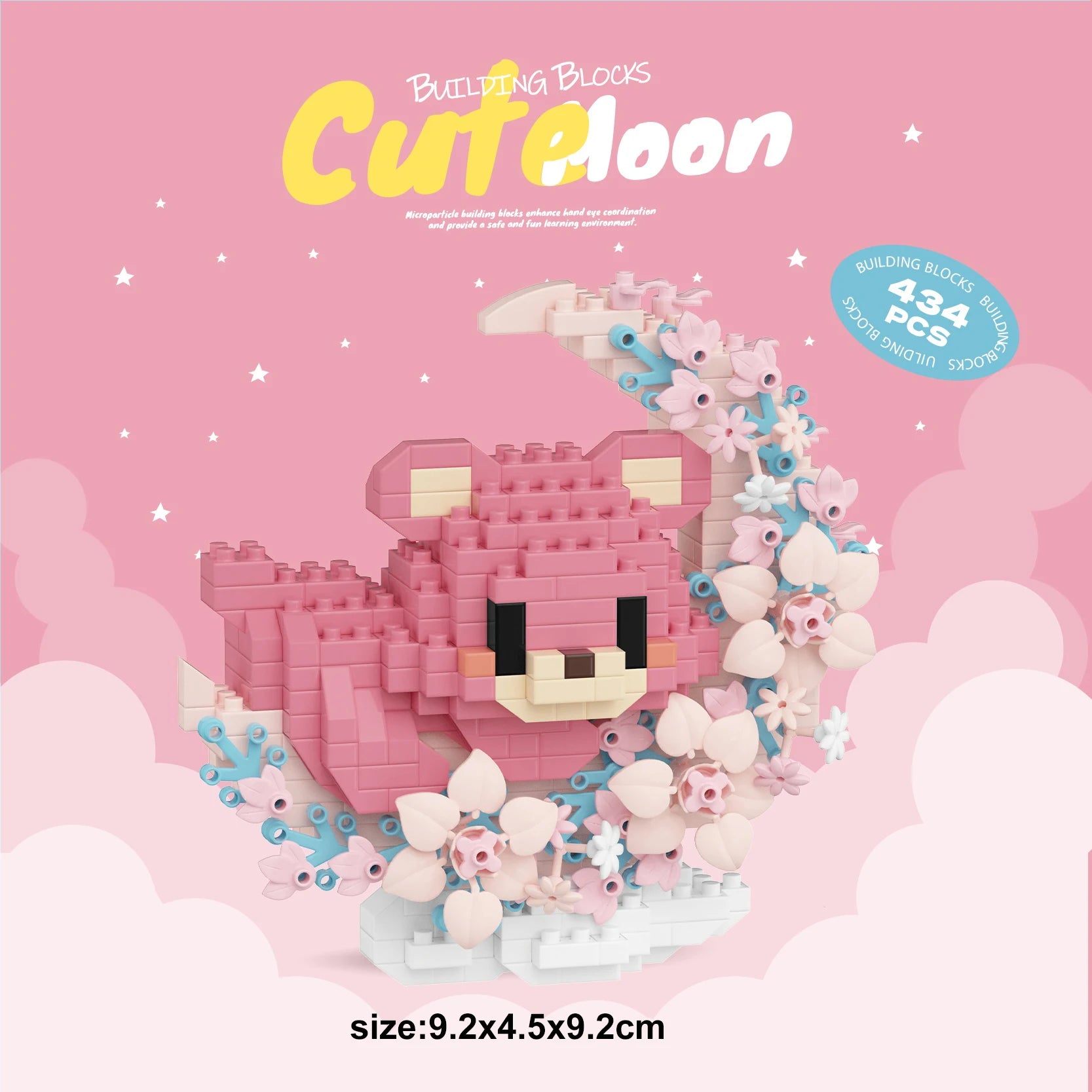 Mini perro gato panda mapache lindo mascota pequeño miniatura de bloques de construcción serie adornos juguete para niños regalos de cumpleaños de Navidad para niños