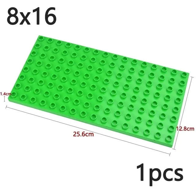 Placa base Duploes de gran tamaño, placas de montaje de ladrillos de 16x16 puntos, partículas grandes, figuras clásicas de animales, bloques de construcción, juguetes para niños