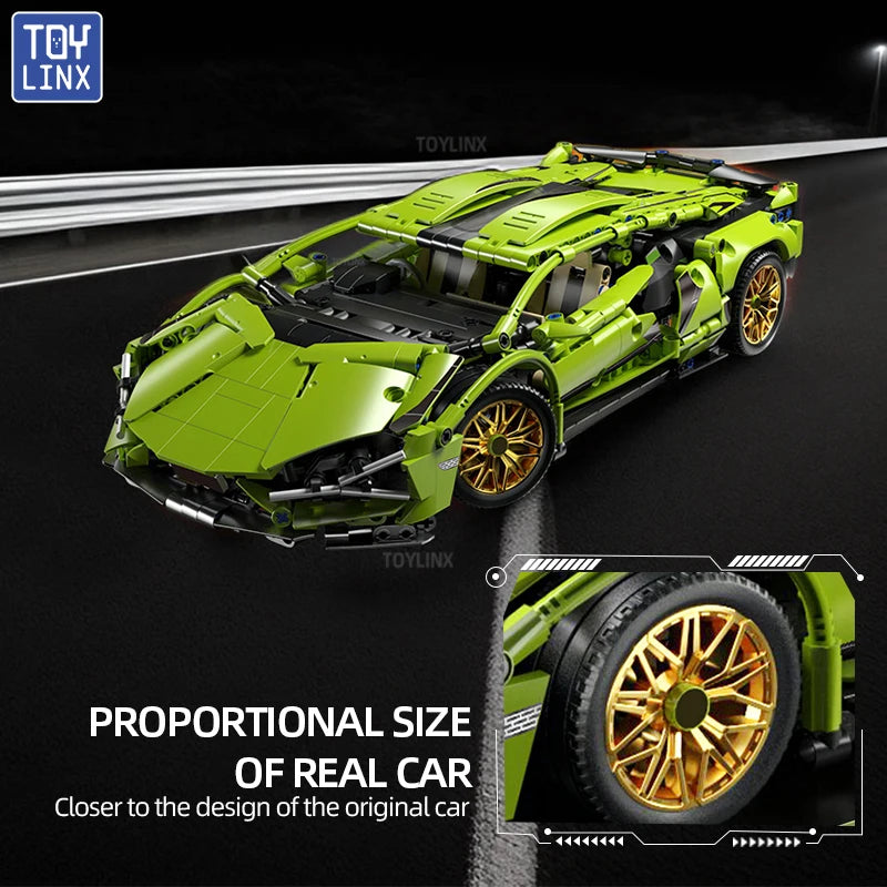 ToylinX bloques de construcción técnicos carreras deporte coche vehículo de velocidad modelo ciudad mecánica Super ladrillos rompecabezas juguetes regalo para adultos