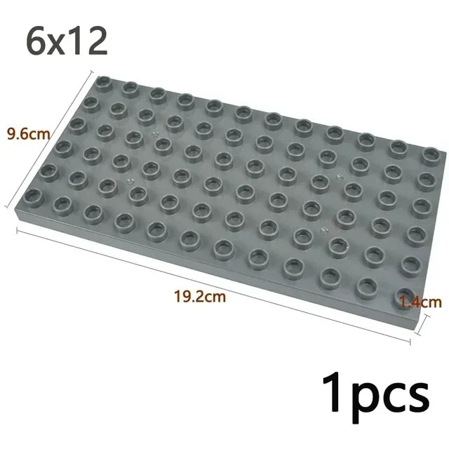 Placa base Duploes de gran tamaño, placas de montaje de ladrillos de 16x16 puntos, partículas grandes, figuras clásicas de animales, bloques de construcción, juguetes para niños