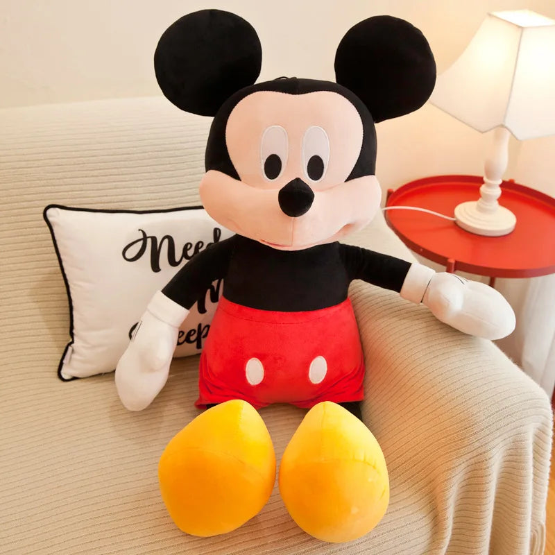 35cm Mickey Mouse juguetes de peluche Kawaii Anime Mickey Minnie relleno modelos de peluche decoración muñecas para niños regalo de cumpleaños