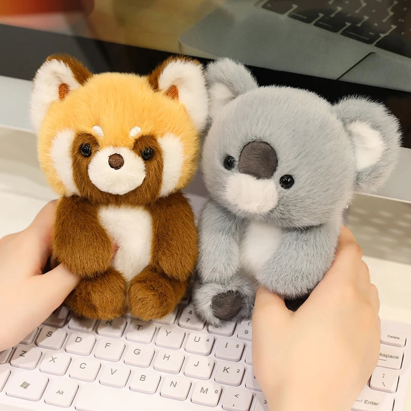 Bonitos animales sentados, Panda rojo, zorro, perezoso, gato, muñecos de peluche suaves, capibara de peluche, cerdo, juguetes para bebés, regalos para niños