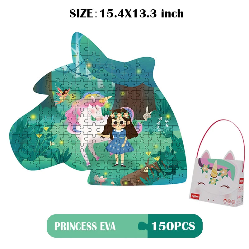 Hahowa-rompecabezas de animales único para niños, juguete con caja de regalo de papel, juegos educativos Montesorri, juguetes, regalos para niños