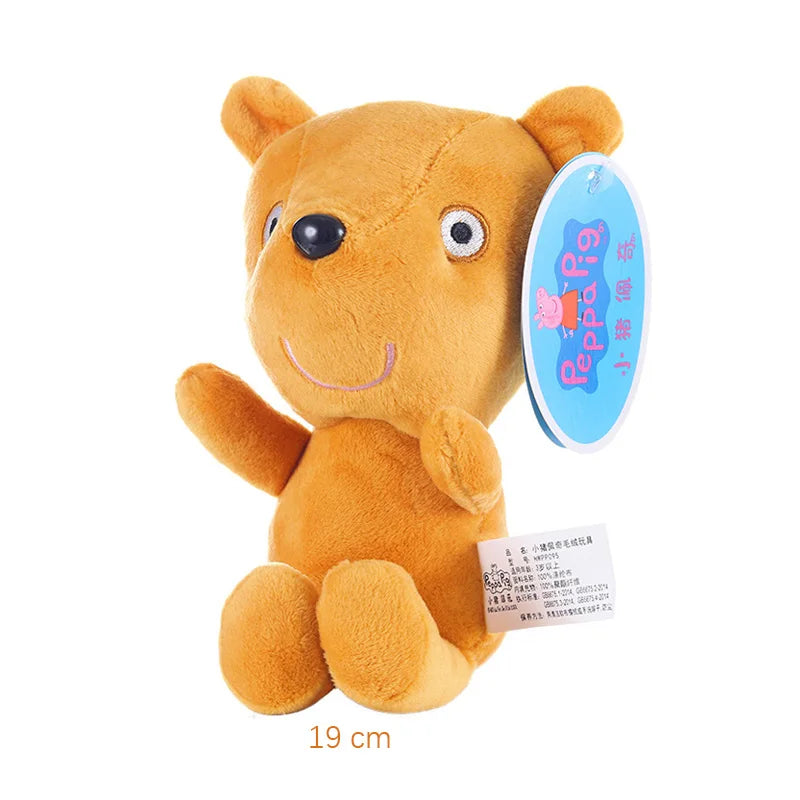 19cm Original Peppa Pig juguetes de peluche George Eddie Bear Mr dinosaurio figura de Anime juguetes de peluche niños juguete de regalo de Navidad