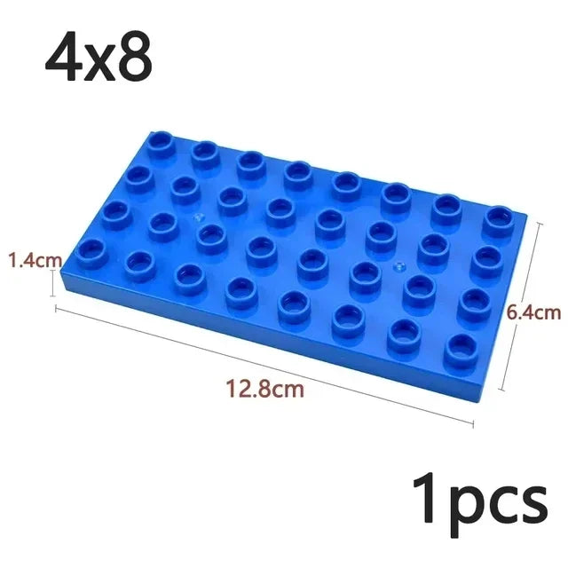 Placa base Duploes de gran tamaño, placas de montaje de ladrillos de 16x16 puntos, partículas grandes, figuras clásicas de animales, bloques de construcción, juguetes para niños